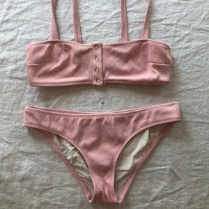 Solid & Striped x STAUD collab PINK bathingsuit
